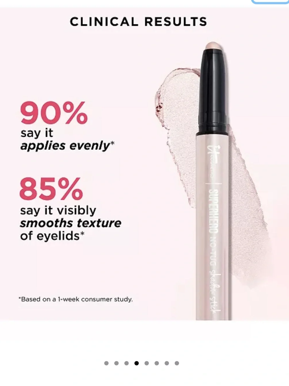 IT Cosmetics Superhero No-Tug Shadow Stick Silk Armor New in Box
